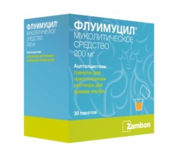 Флуимуцил гран. д/р-ра д/приема внутрь 200 мг 1 г 30 шт.