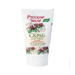 Скраб для лица, Русское поле 120 мл с экстрактом клевера и овсяной муки для сухой и нормальной кожи
