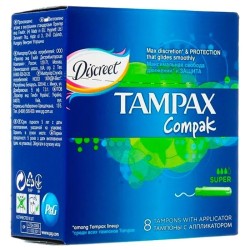 Тампоны Tampax Дискрит компак супер с аппликатором 8 шт.