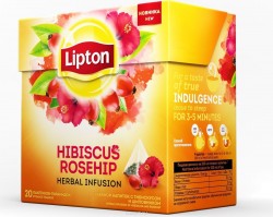 Чай травяной, Lipton (Липтон) 1.8 г 20 шт Гибискус Роузхип напиток с гибискусом и шиповником пирамидки